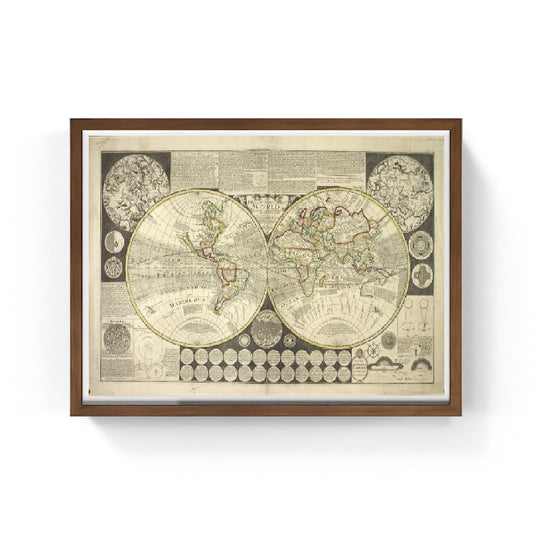 Mappa del mondo a due emisferi