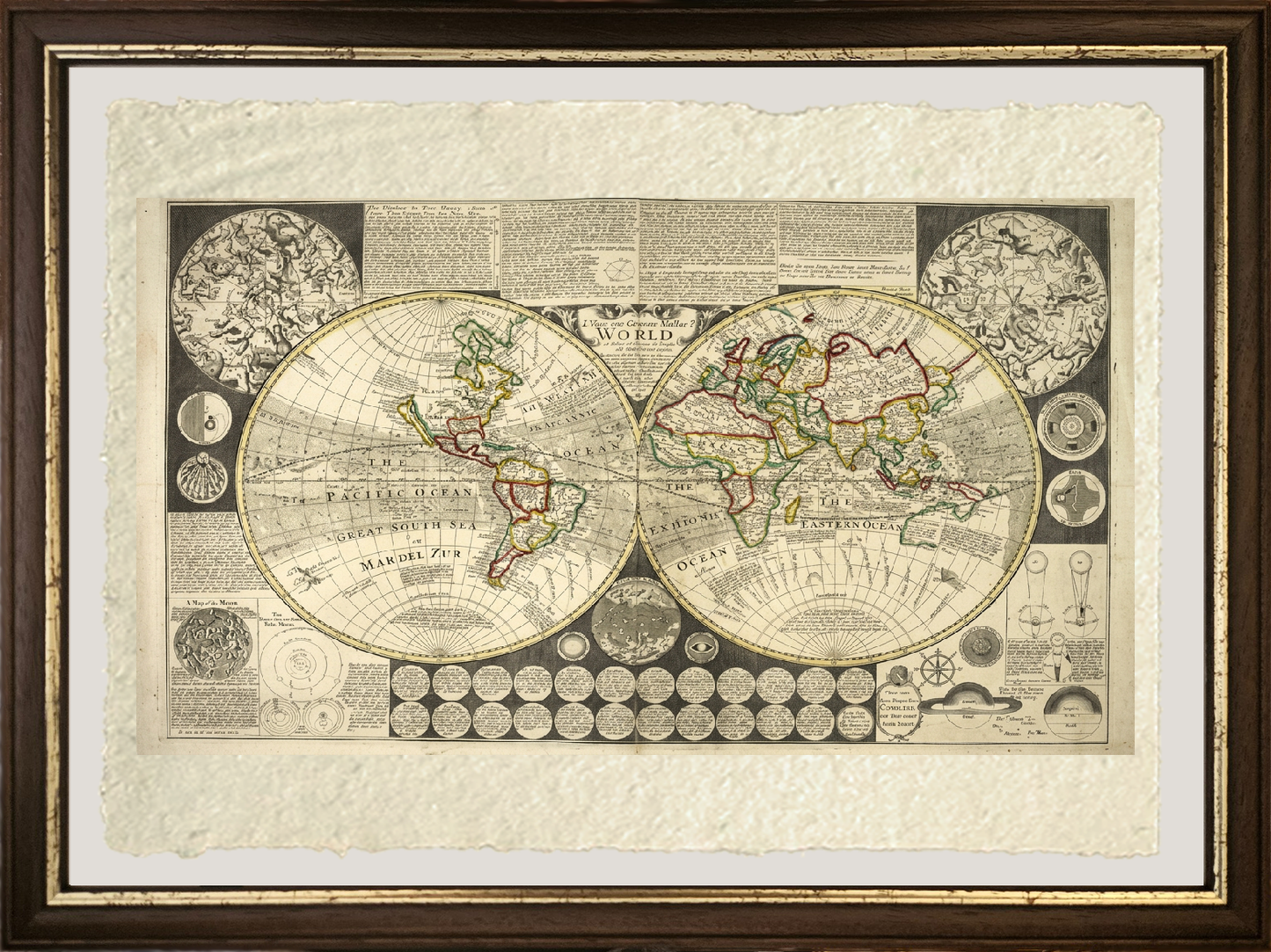 Two-hemisphere world map