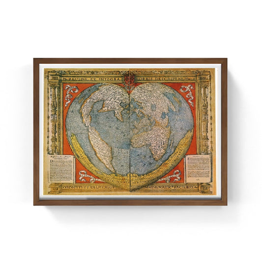 Mappa del mondo a forma di cuore - Oronce Fine