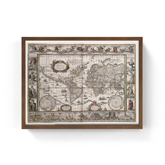 Mappa del mondo, da 'Le Theatre du Monde', 1645 - Willem Janszoon Blaeu