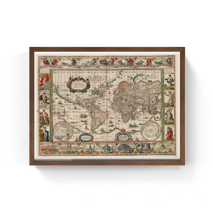 Mappa del mondo nel 1635