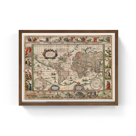Mappa del mondo nel 1635