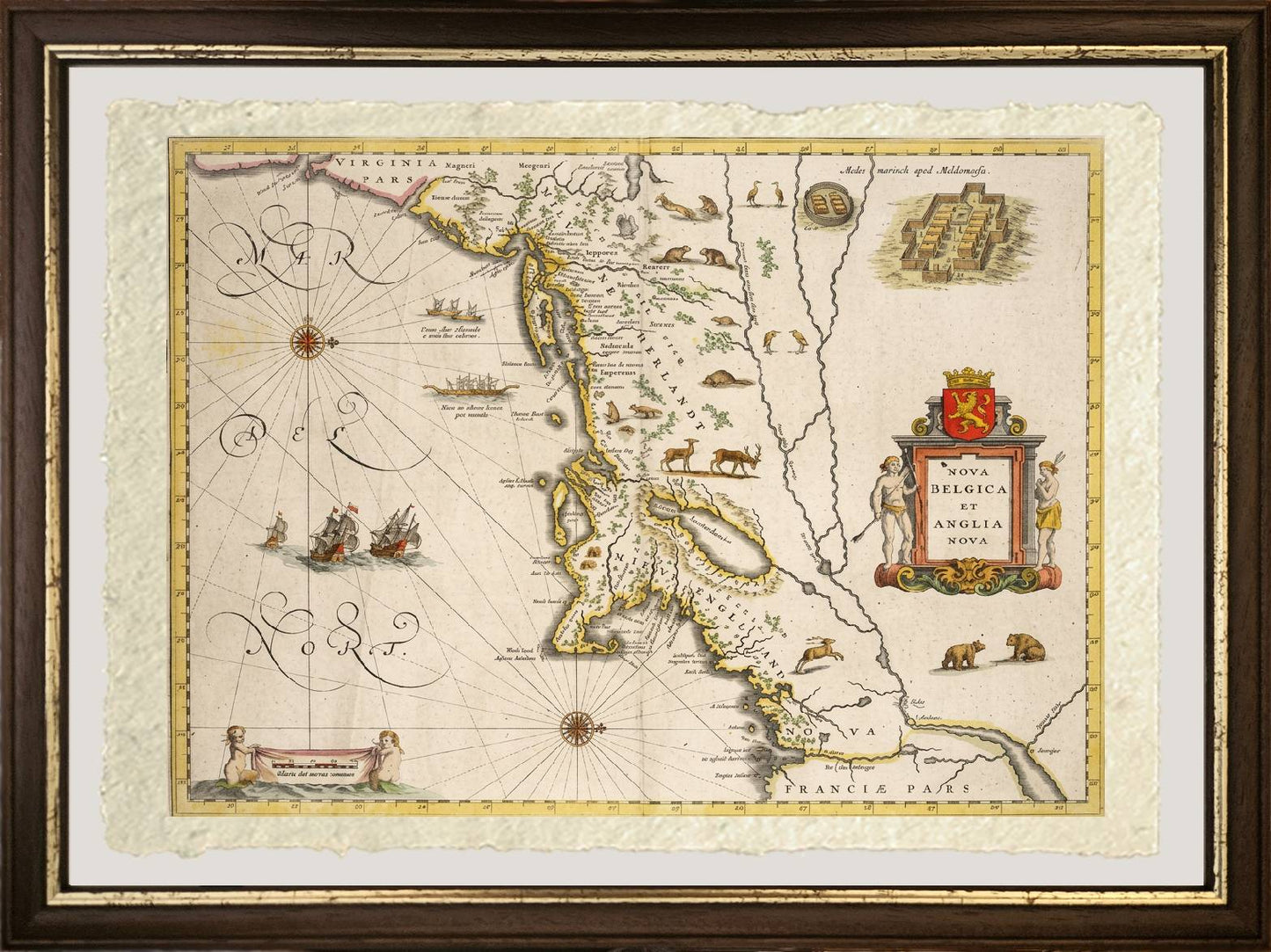 Map of New Belgium 1640 - Joan Blaeu