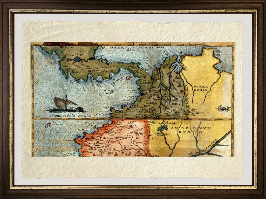 Map of Central America - 16th Century