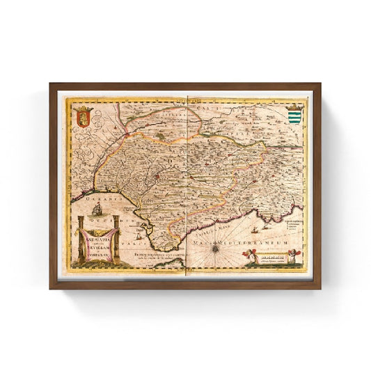 Mappa dell'Andalusia - Frederick de Wit