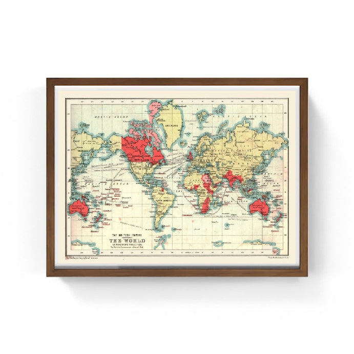 Mappa dell'Impero Britannico, 1902