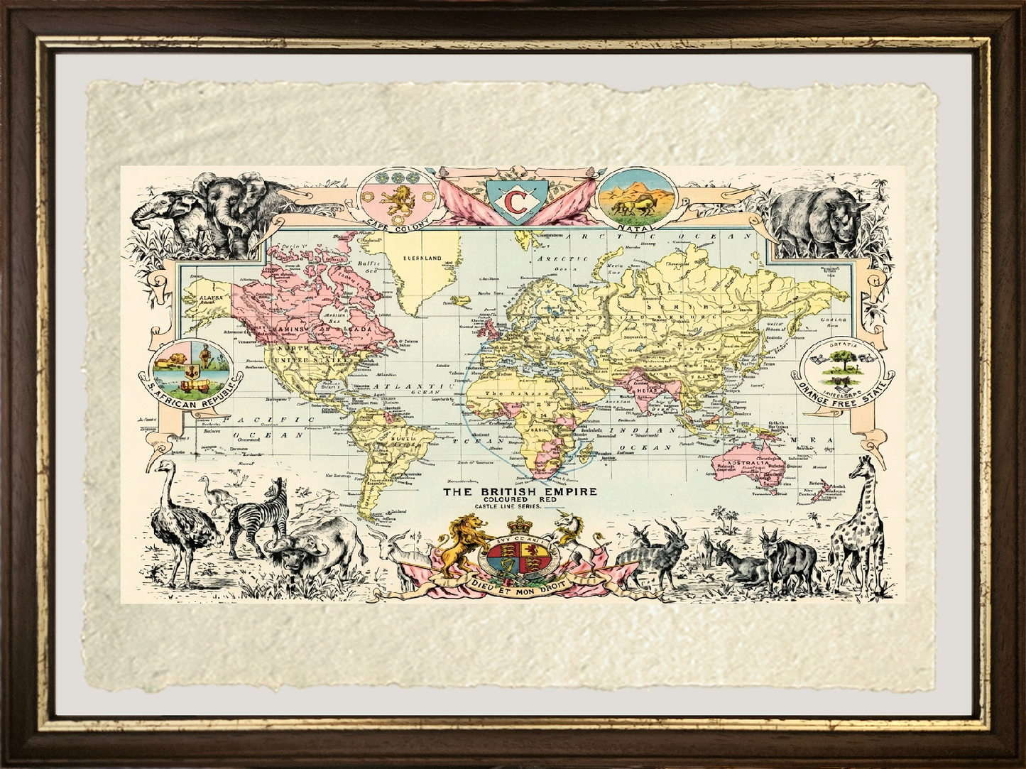 Map of the British World Empire - George Philip