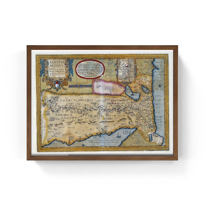 Mappa dell'antico Egitto - di Abraham Ortelius