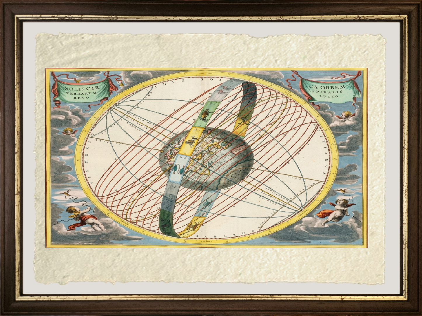 Map of the Moon's Orbit Around the Earth - Andreas Cellarius
