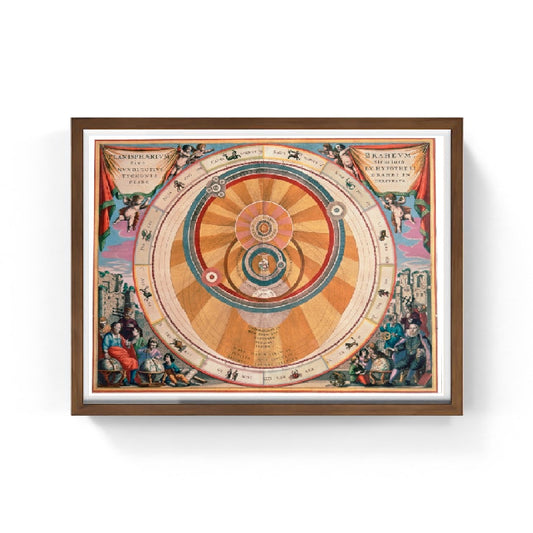 Mappa dell'universo geo-eliocentrico di Tycho Brahe - Andreas Cellarius