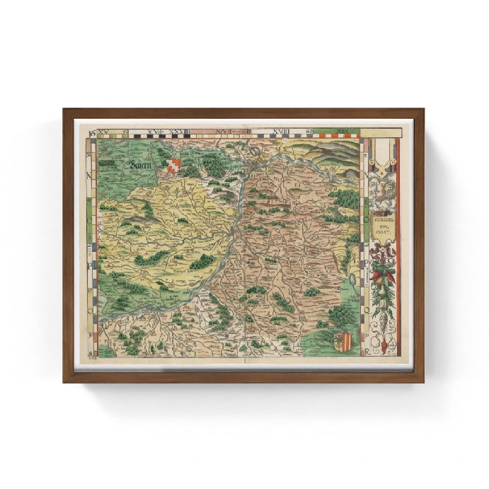 Mappa della Baviera del 1568 - Philipp Apian