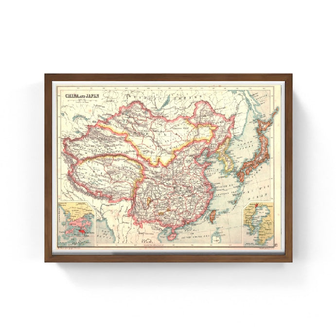 Mappa della Cina e del Giappone, 1902