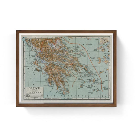 Mappa della Grecia moderna, 1910 - Emery Walker