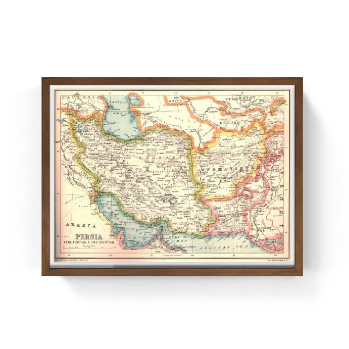 Mappa della Persia, 1902