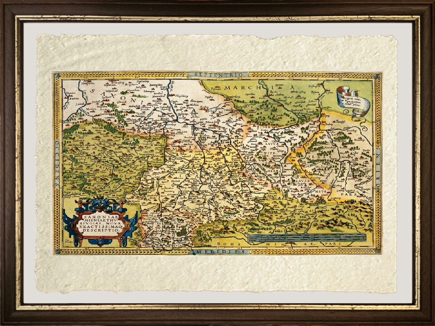 Map of Saxony, by Abraham Ortelius