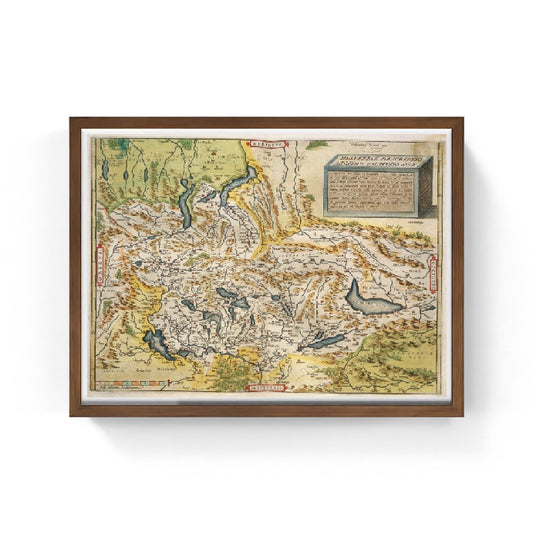 Mappa della Svizzera di Abraham Ortelius