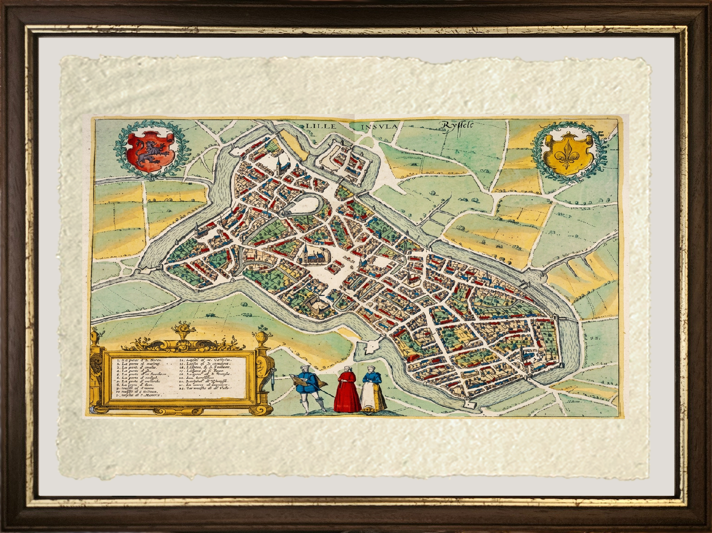 Map of the City of Lille - Georg Braun and Hogenberg Franz
