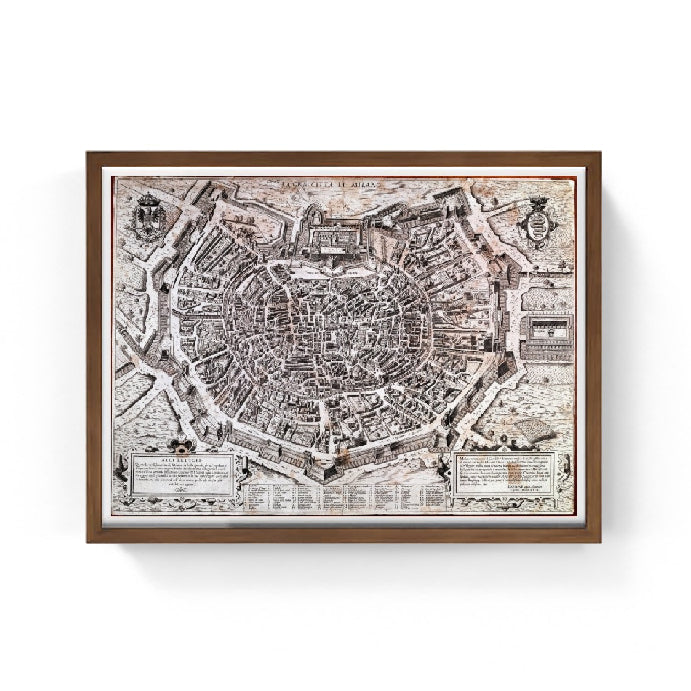 Mappa della città di Milano, 1573 - Antonio Lafreri