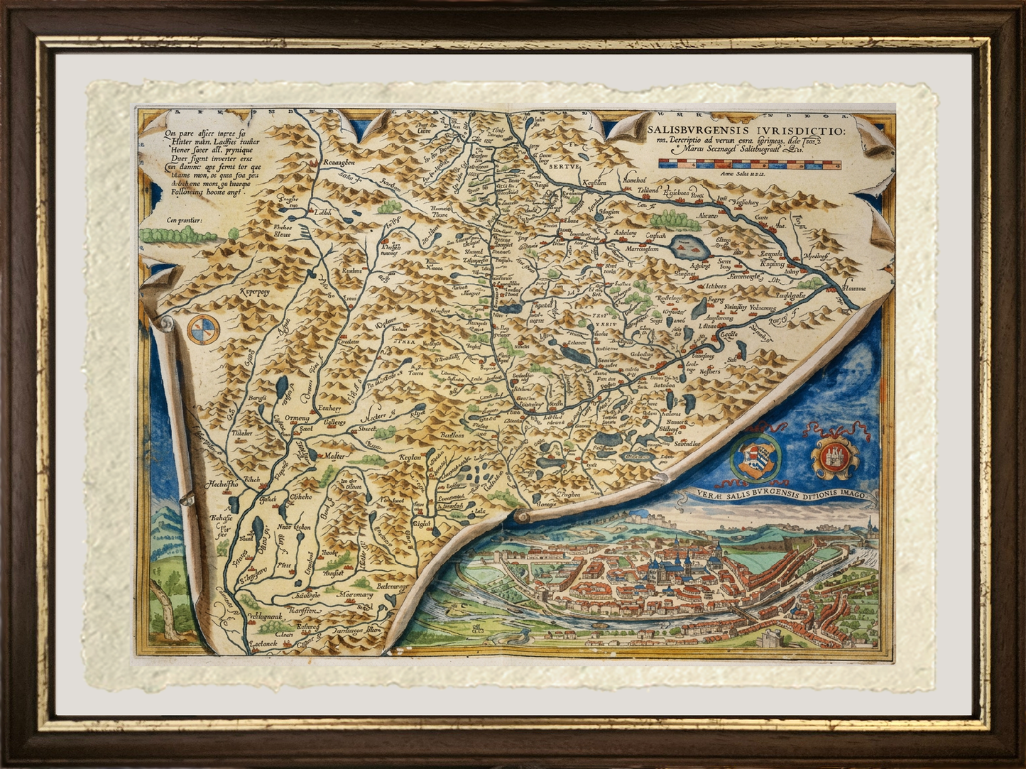 Map of the Diocese of Salzburg by Abraham Ortelius