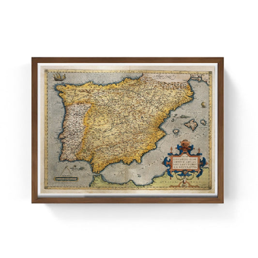 Mappa della penisola iberica (Spagna) di Abraham Ortelius
