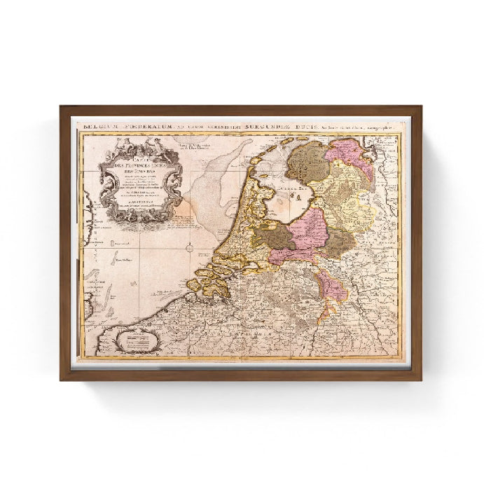 Mappa delle province unite dei Paesi Bassi - Guillaume Delisle