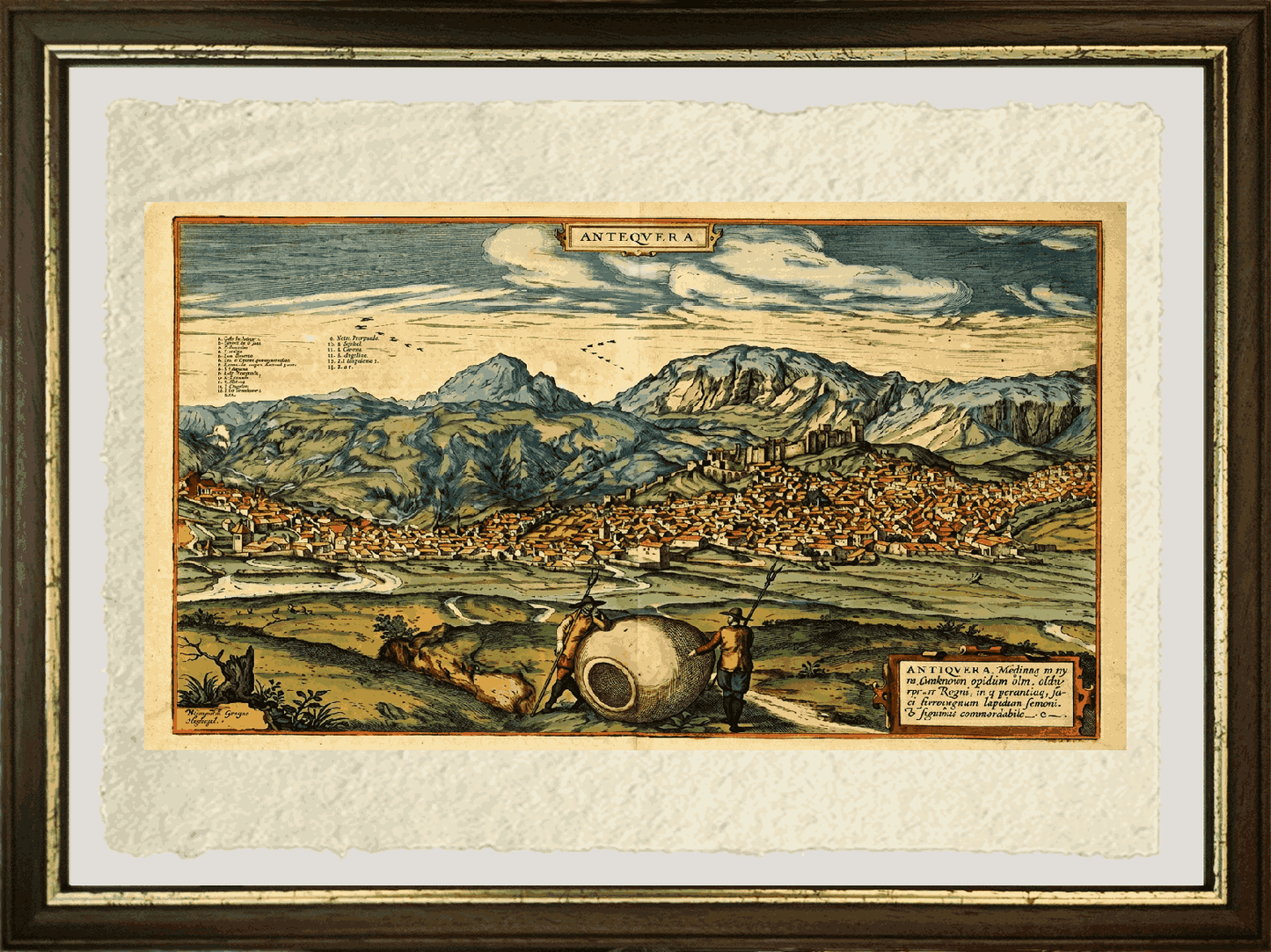 Map of Antequera by Georg Braun