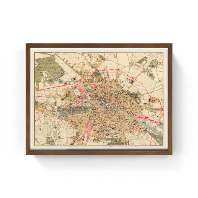 Mappa di Berlino, 1890 - Jul. Straube