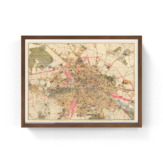 Mappa di Berlino, 1890 - Jul. Straube