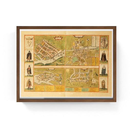 Mappa di Galway, Dublino - Georg Braun