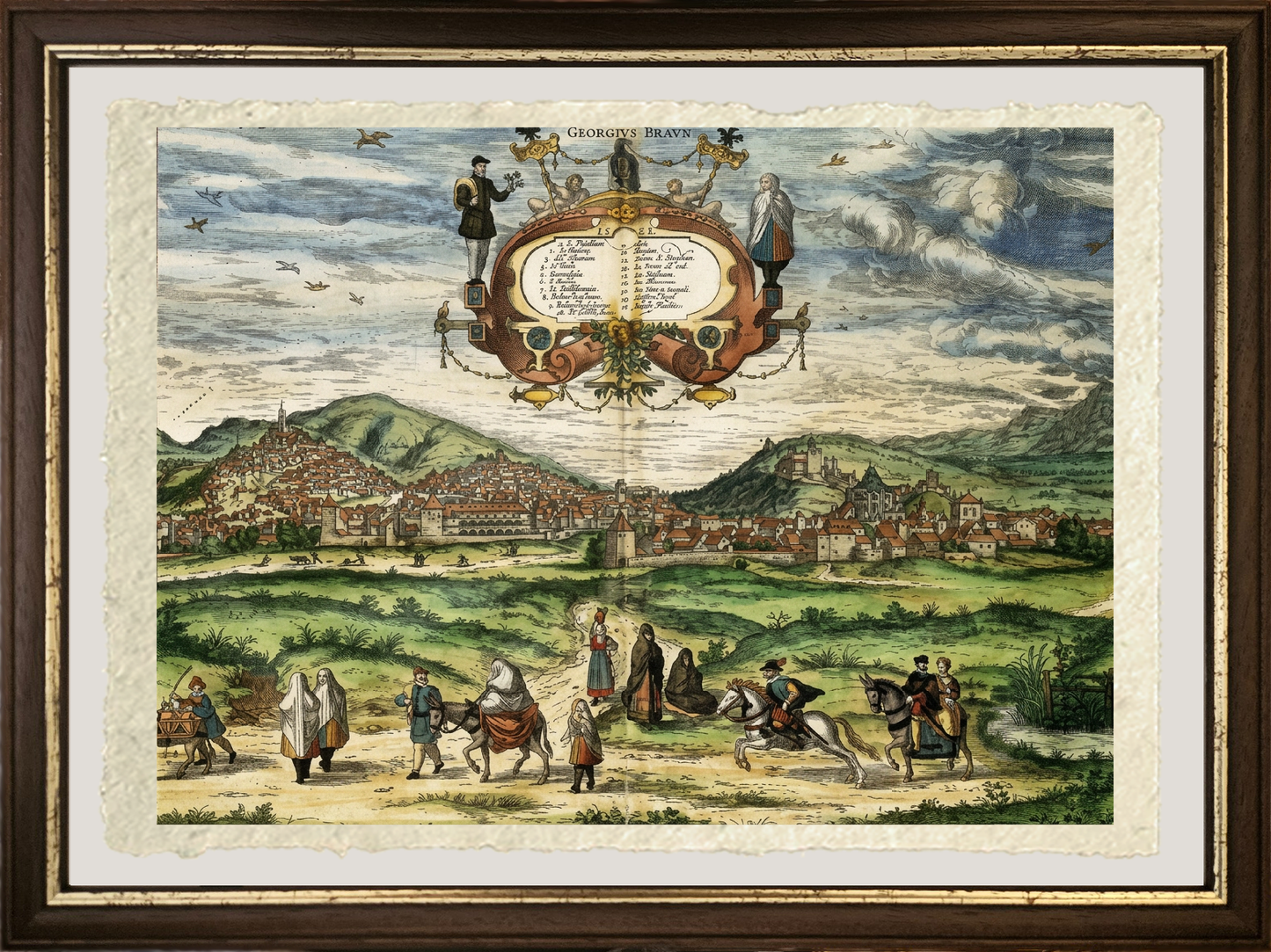 Map of Granada by Georg Braun