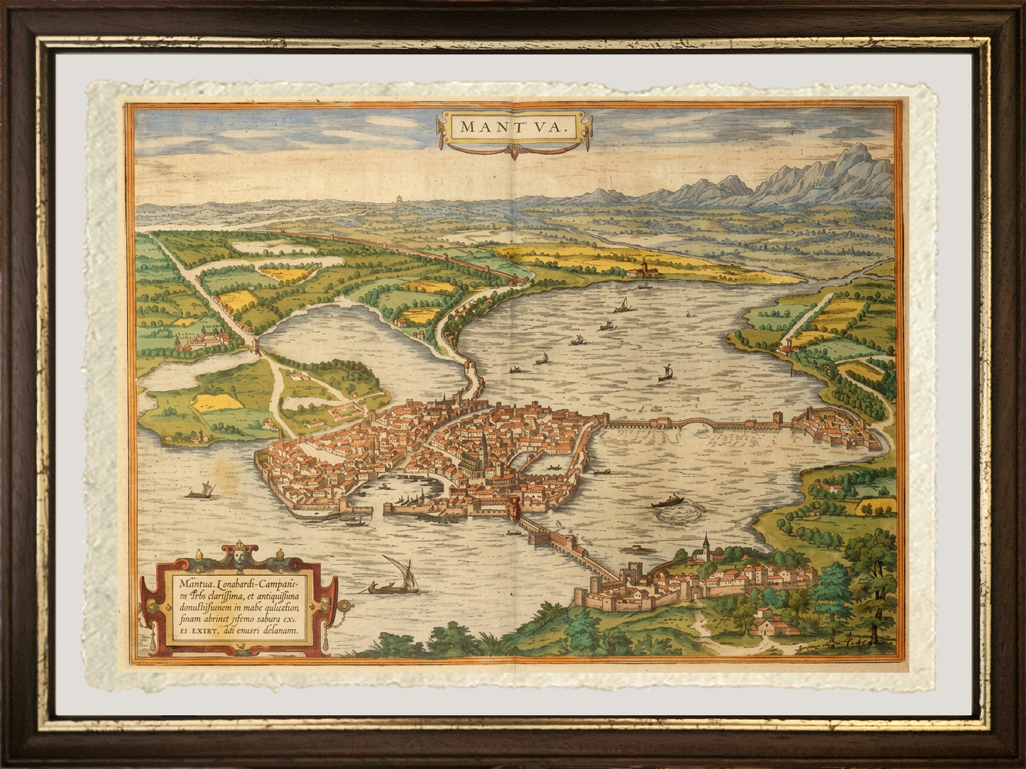 Map of Mantua - Georg Braun