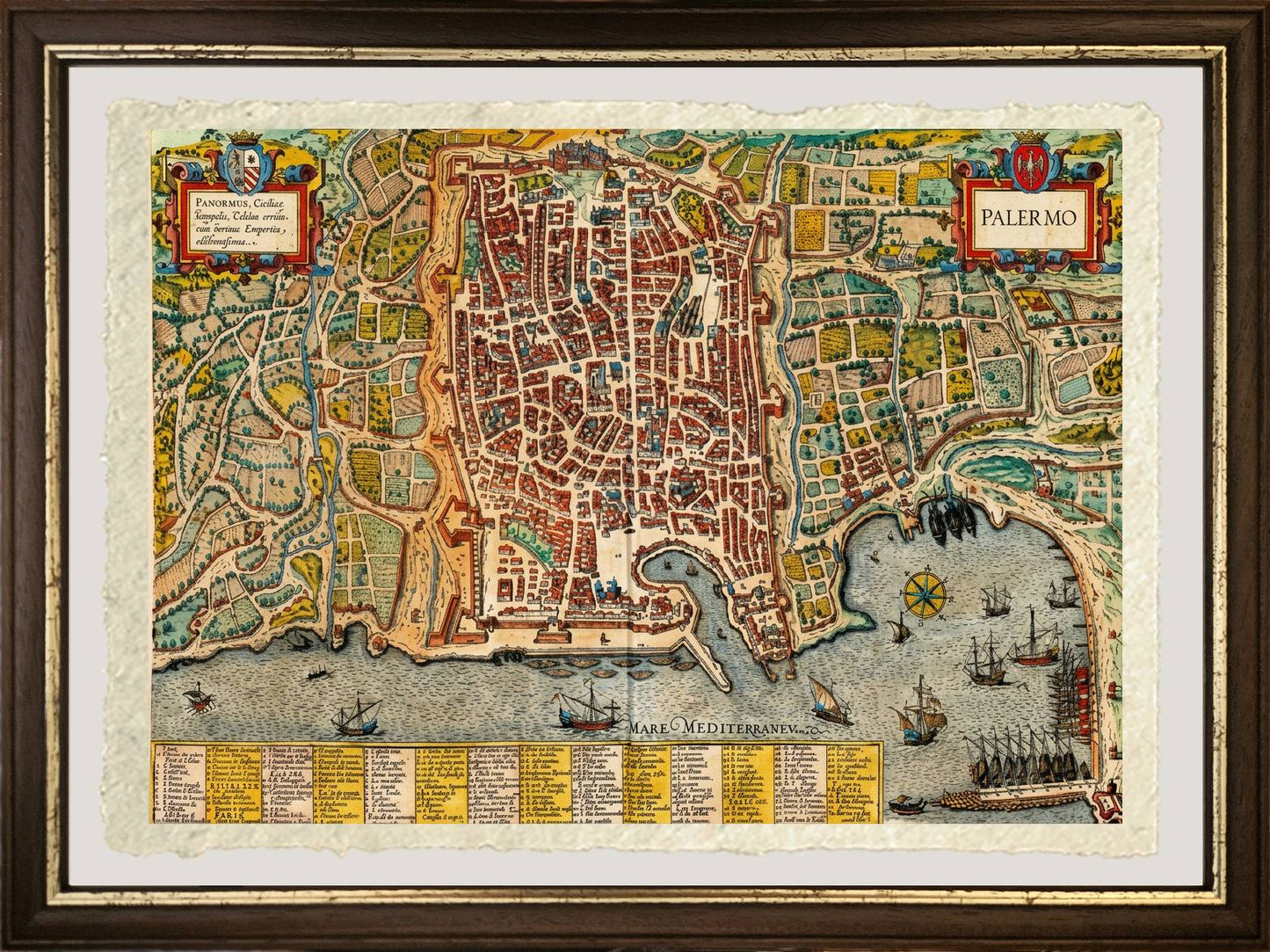 Map of Palermo by Georg Braun