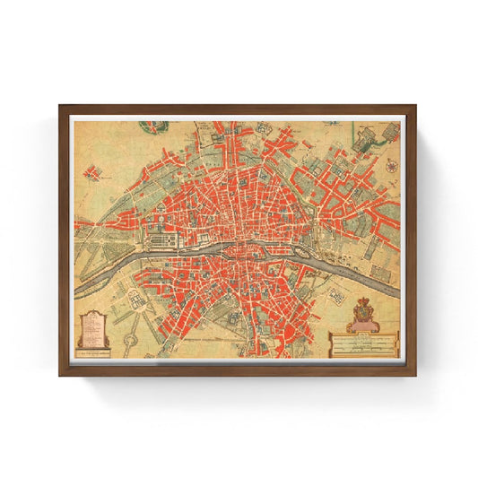 Mappa di Parigi del XVIII° secolo
