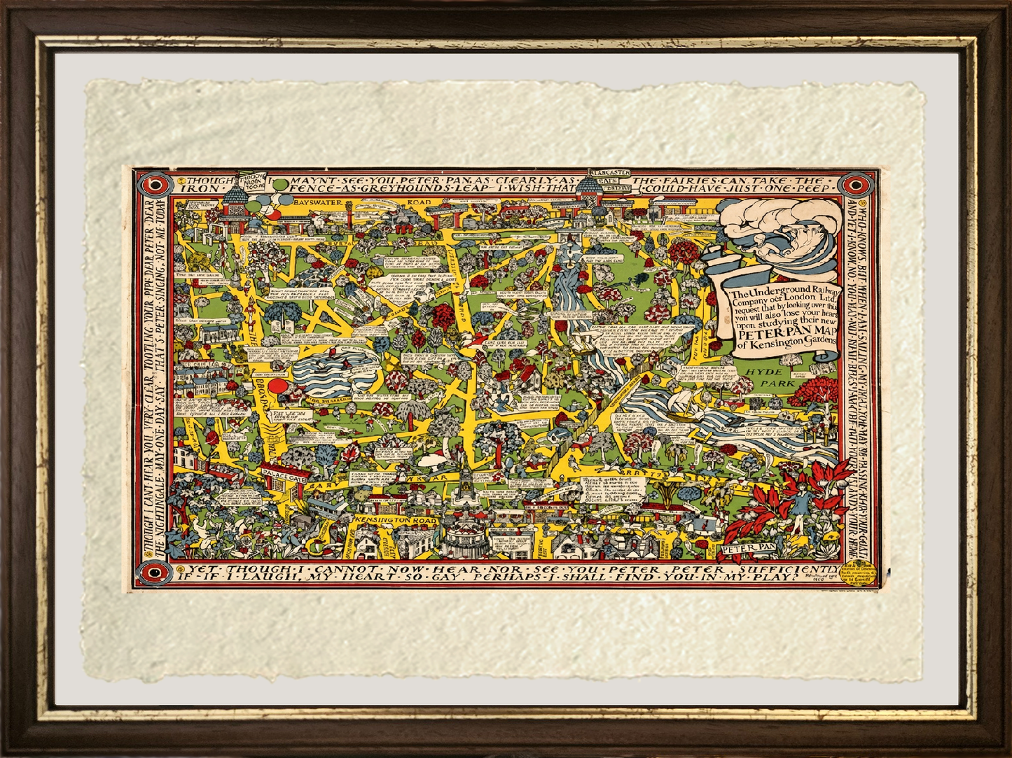 Peter Pan Map of South Kensington - Leslie MacDonald Gill