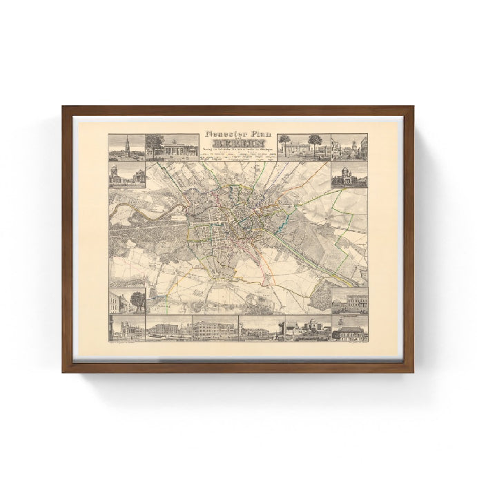 Mappa storica di Berlino, 1838 - W.v. Moellendorf