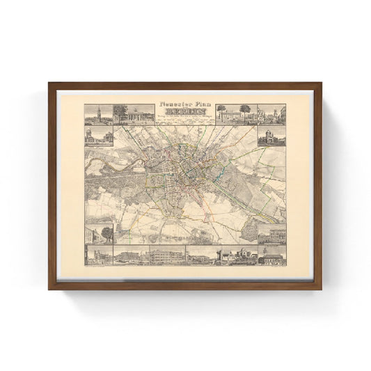 Mappa storica di Berlino, 1838 - W.v. Moellendorf