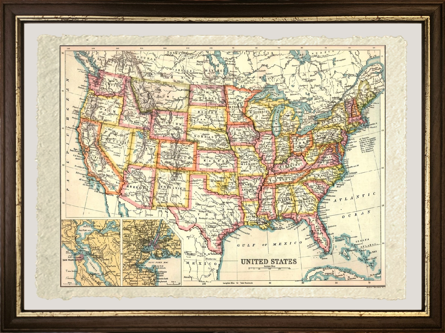 Map of the United States, 1902
