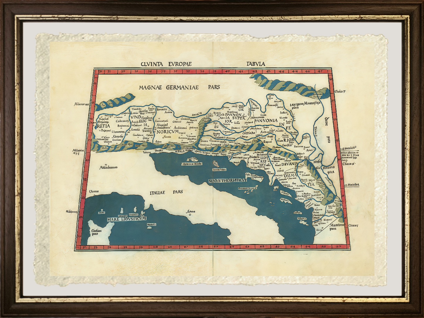 Mappa dei Balcani di Martin Waldseemüller