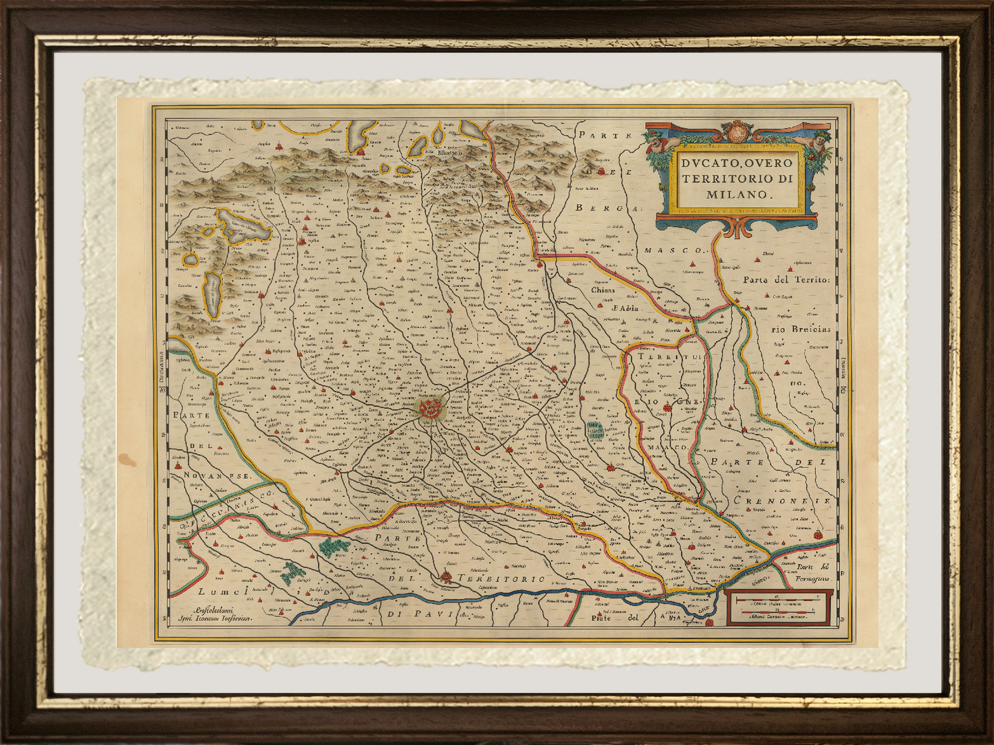 Map of the Duchy of Milan by Jan Jansson