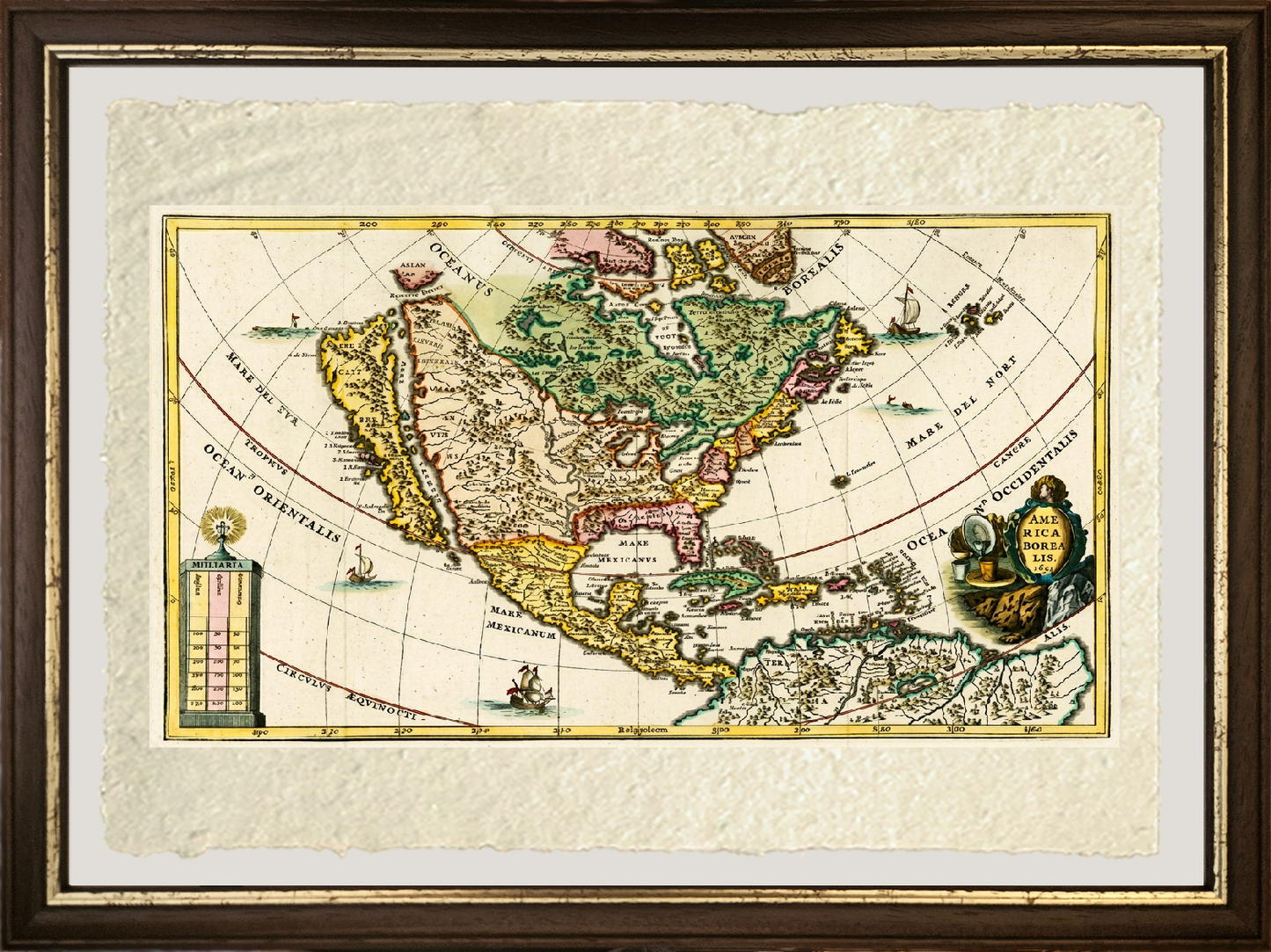 Map of North America by Heinrich Scherer