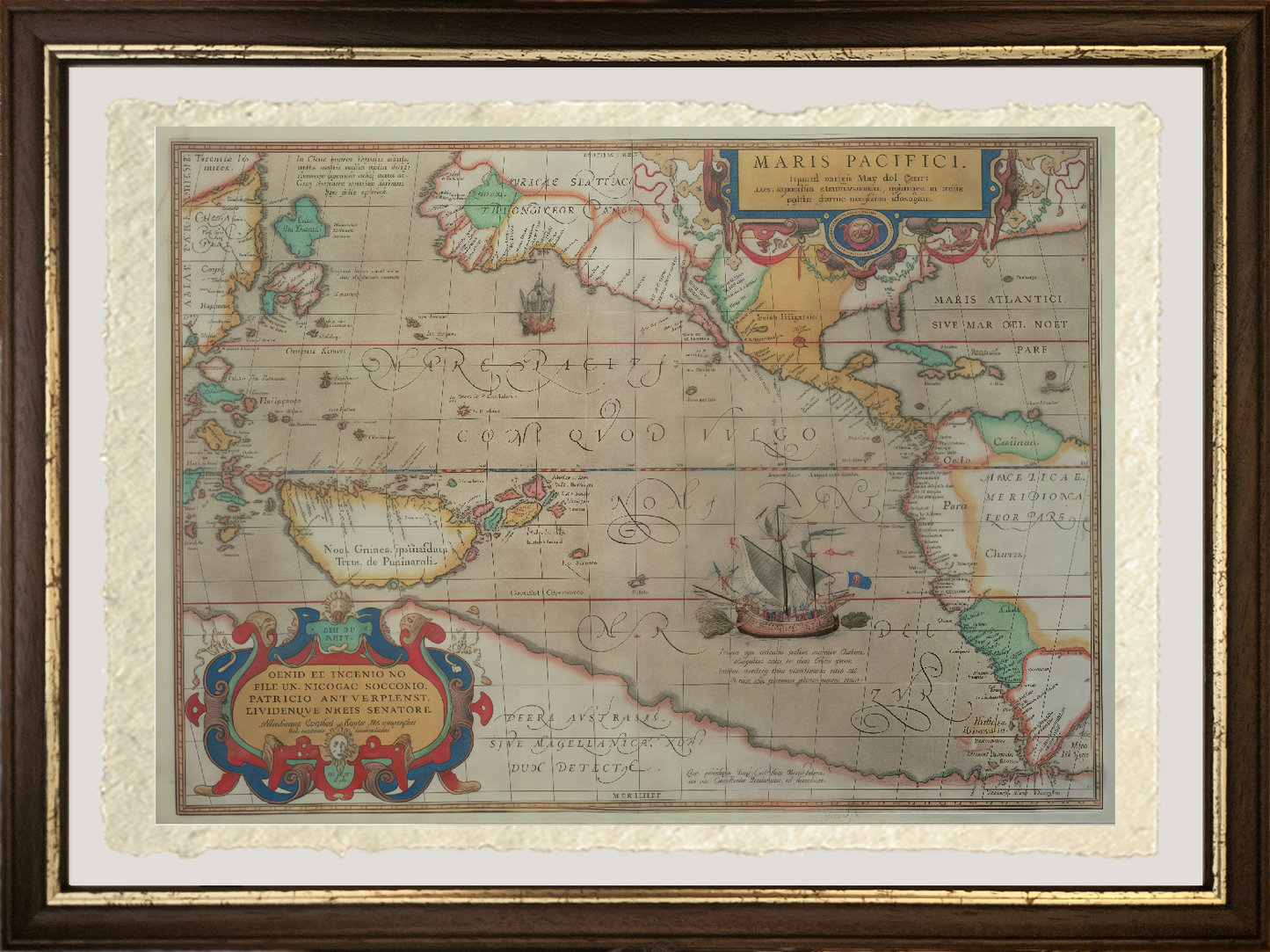 Map of the Pacific, China and America, 1589 by Abraham Ortelius