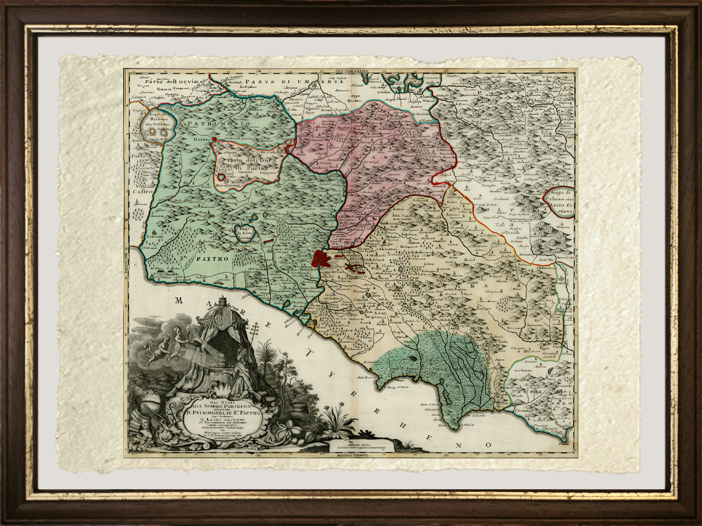 Mappa del Patrimonio di San Pietro di Matthaus Seutter
