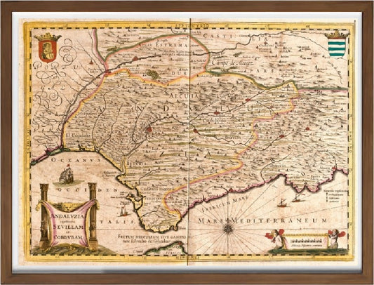 Mappa dell'Andalusia - Frederick de Wit