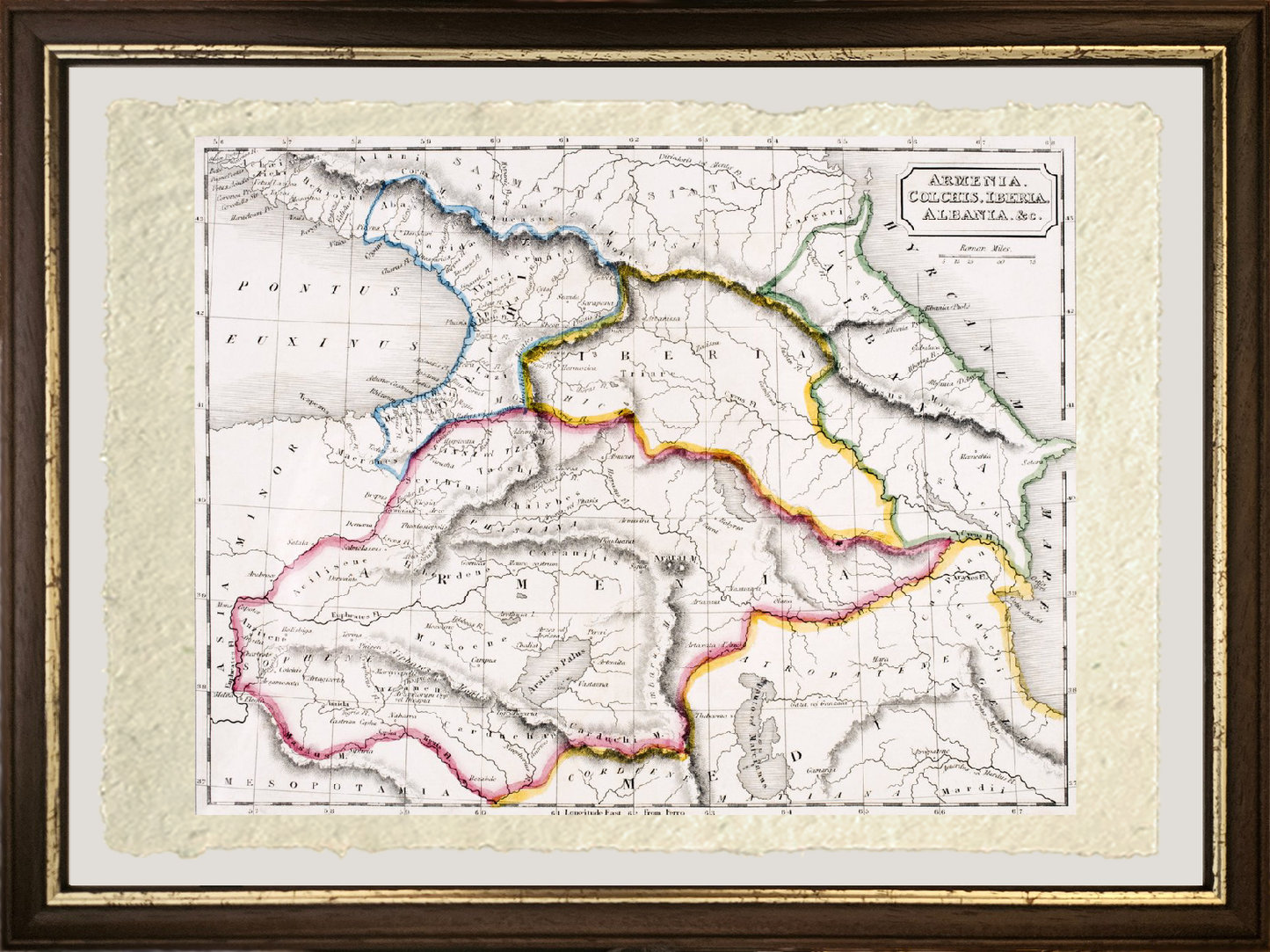 Map of Armenia, Colchis, Iberia, and Albania