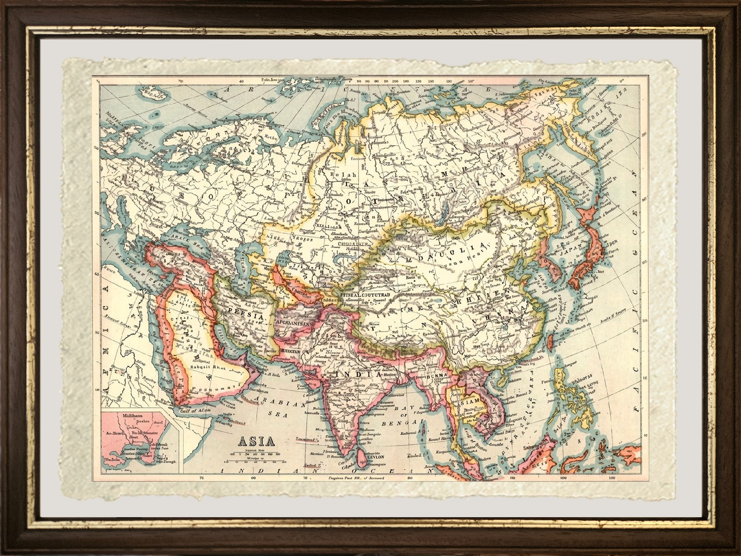 Map of Asia, 1902