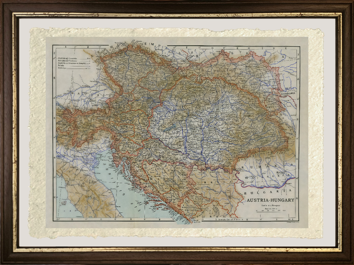 Map of Austria-Hungary - 1910