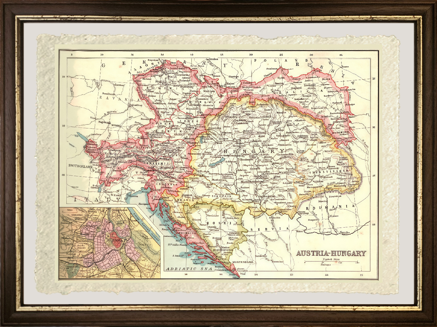 Map of Austria-Hungary, 1902