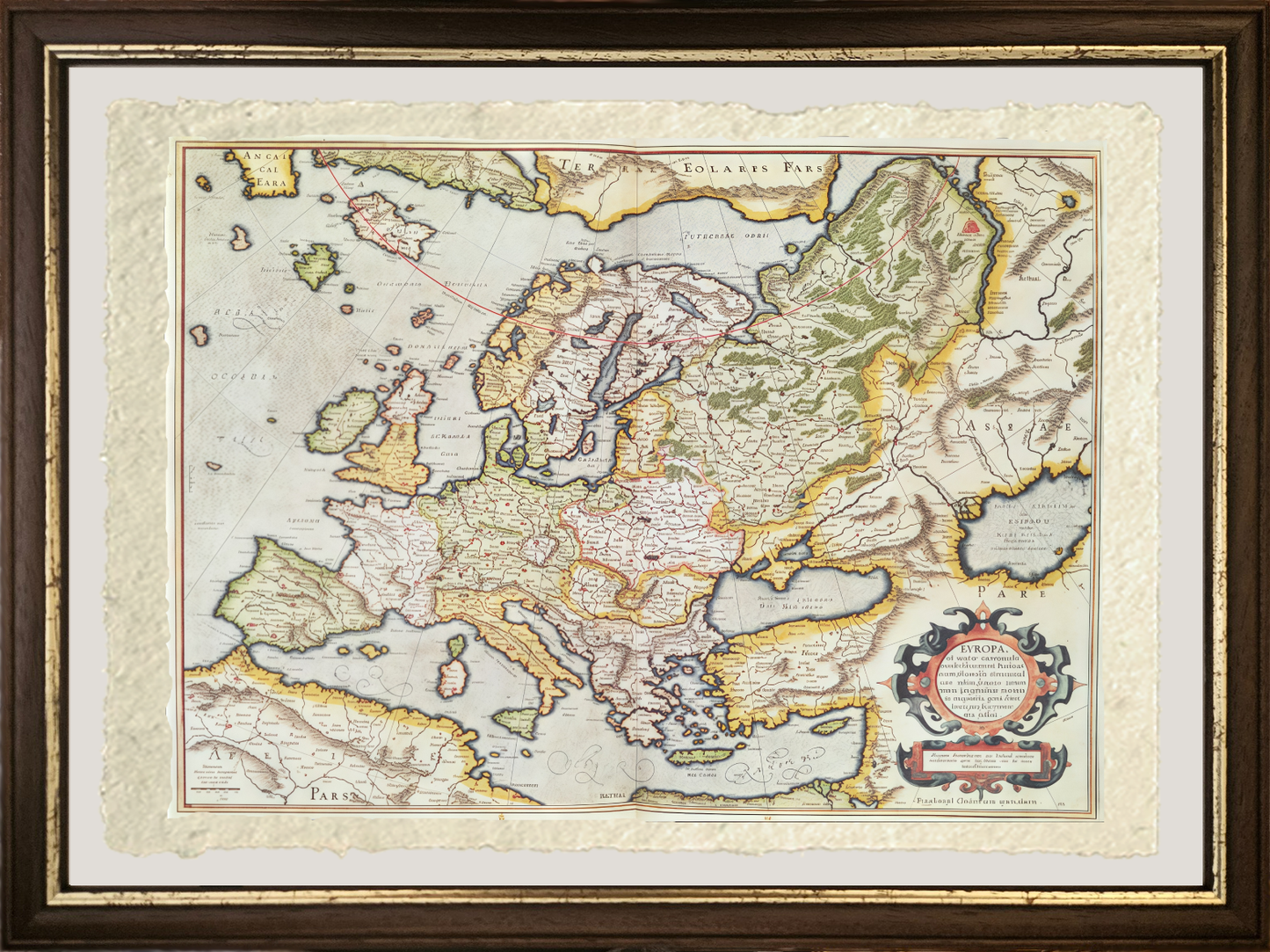 Mappa dell'Europa, 1554 - Gerardus Mercator