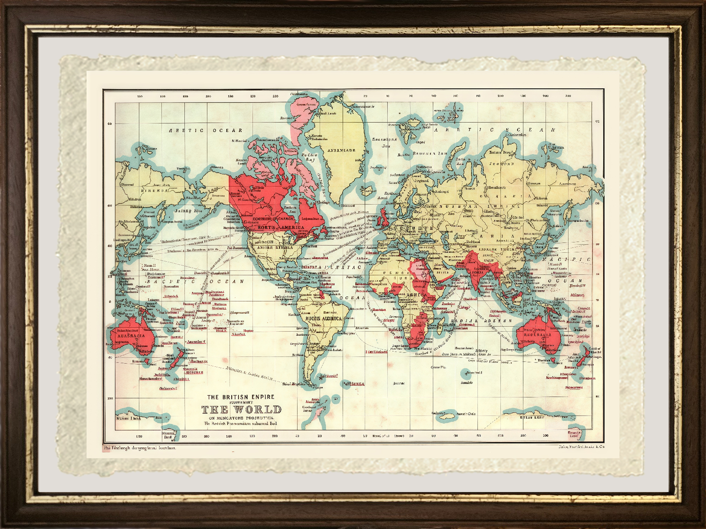 Map of the British Empire, 1902