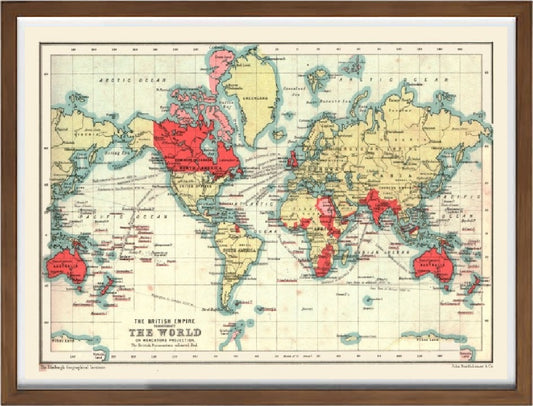 Mappa dell'Impero Britannico, 1902